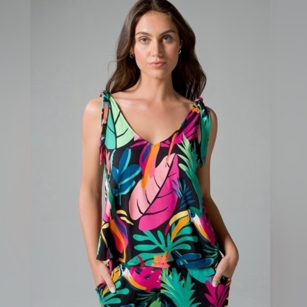 Soma Tropical Pajama Tank. Women’s Size XL
